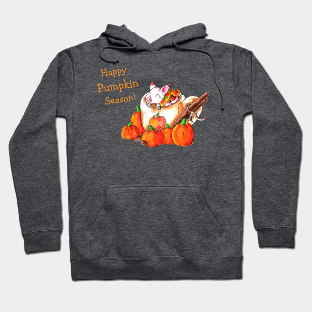 Pumpkin Spice Piggy (With Text) Hoodie by KristenOKeefeArt